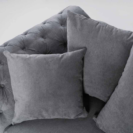 Luxury-Grey-Fabric-2-Seater-Standard-Sofa-With-Deep-Buttoned-Armrests-Wood-Legs-210cm