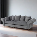 Luxury-Grey-Fabric-3-Seater-Standard-Sofa-With-Deep-Buttoned-Armrests-Wood-Legs-240cm