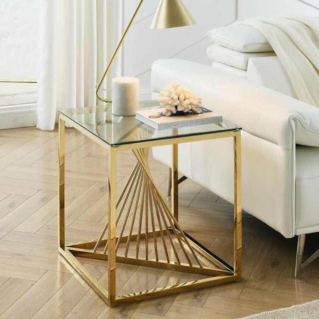 Luxury-Modern-Square-Glass-Side-Table-With-Unique-Spiral-Gold-Base-50cm