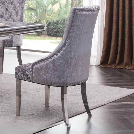 Luxury-Mottled-Grey-Velvet-Dining-Chair-With-Buttoned-Back-_-Chrome-Studding-Metal-Legs-Set-of-2