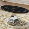 Luxury-Oval-Black-Marble-Coffee-Table-With-Angular-Pedestal-Stainless-Steel-Base-100cm