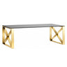 Luxury-Rectangular-Black-Glass-Coffee-Table-Gold-X-Style-Base-100cm