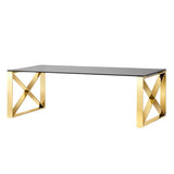 Luxury-Rectangular-Black-Glass-Coffee-Table-Gold-X-Style-Base-100cm