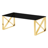 Luxury-Rectangular-Black-Glass-Coffee-Table-Gold-X-Style-Base-100cm