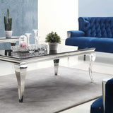 Luxury-Rectangular-Black-Glass-Coffee-Table-With-Curved-Stainless-Steel-Legs-110cm