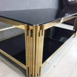 Luxury-Rectangular-Black-Glass-Coffee-Table-With-Unique-Gold-Metal-Base-100cm