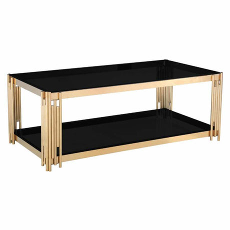 Luxury-Rectangular-Black-Glass-Coffee-Table-With-Unique-Gold-Metal-Base-100cm