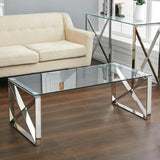 Luxury-Rectangular-Glass-Coffee-Table-With-Metal-X-Style-Base-100cm