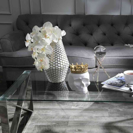 Luxury-Rectangular-Glass-Coffee-Table-With-Metal-X-Style-Base-100cm