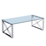 Luxury-Rectangular-Glass-Coffee-Table-With-Metal-X-Style-Base-100cm