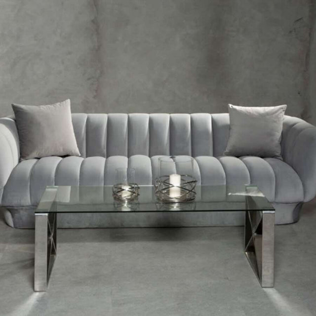 Luxury-Rectangular-Glass-Coffee-Table-With-Metal-X-Style-Base-100cm