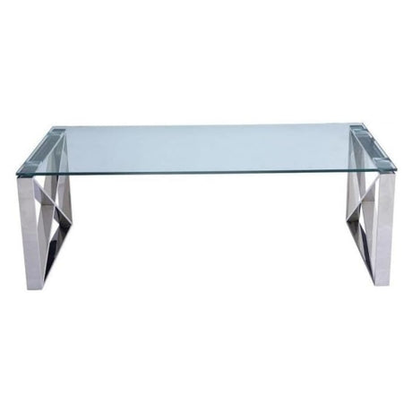 Luxury-Rectangular-Glass-Coffee-Table-With-Metal-X-Style-Base-100cm