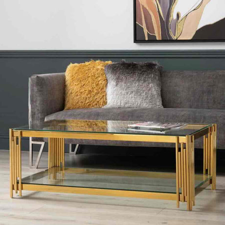 Luxury-Rectangular-Glass-Coffee-Table-With-Unique-Gold-Metal-Base-100cm