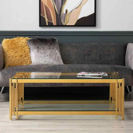 Luxury-Rectangular-Glass-Coffee-Table-With-Unique-Gold-Metal-Base-100cm