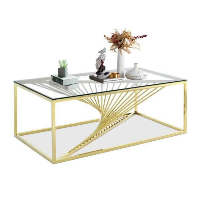 Luxury-Rectangular-Glass-Top-Coffee-Table-With-Gold-Twisted-Style-Base-100cm