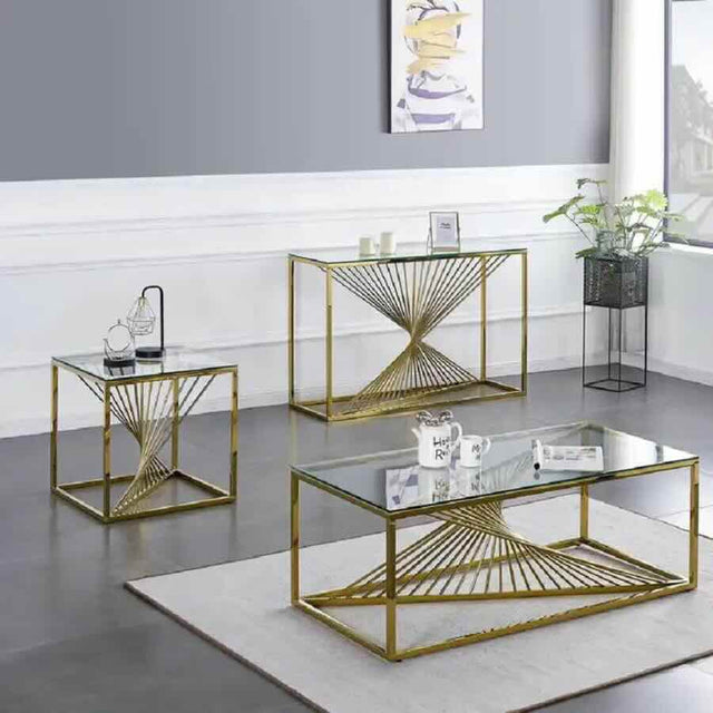 Luxury-Rectangular-Glass-Top-Coffee-Table-With-Gold-Twisted-Style-Base-100cm