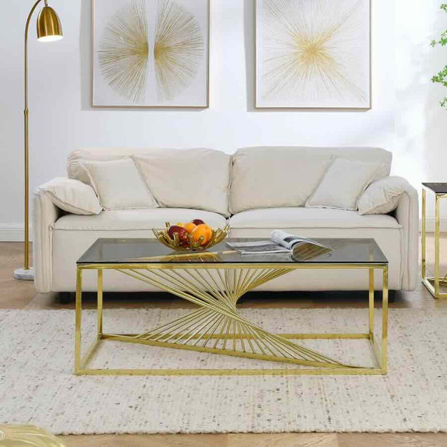 Luxury-Rectangular-Glass-Top-Coffee-Table-With-Gold-Twisted-Style-Base-100cm