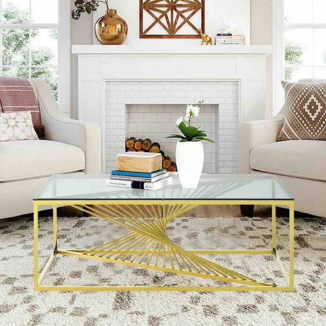 Luxury-Rectangular-Glass-Top-Coffee-Table-With-Gold-Twisted-Style-Base-100cm