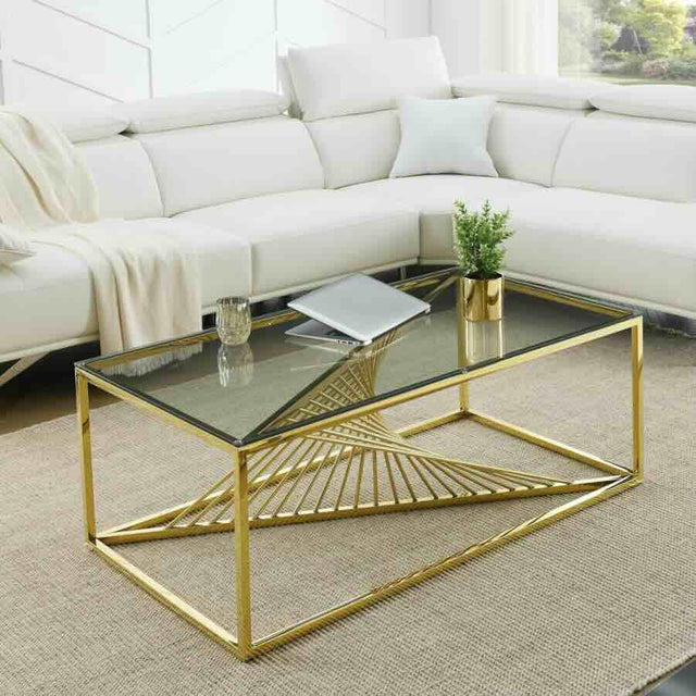 Luxury-Rectangular-Glass-Top-Coffee-Table-With-Gold-Twisted-Style-Base-100cm