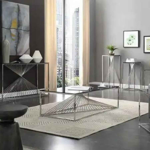 Luxury-Rectangular-Glass-Top-Coffee-Table-With-Metal-Twisted-Style-Base-100cm