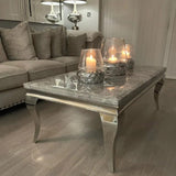 Luxury-Rectangular-Grey-Marble-Coffee-Table-Metal-Curved-Legs-130cm