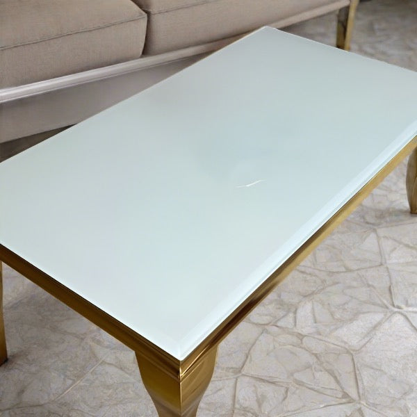 Luxury-Rectangular-White-Glass-Coffee-Table-with-Gold-frame-130cm