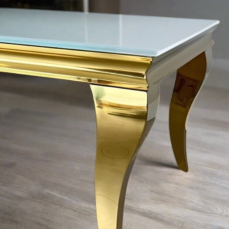 Luxury-Rectangular-White-Glass-Coffee-Table-with-Gold-frame-130cm