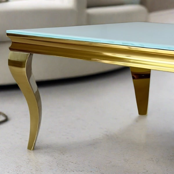 Luxury-Rectangular-White-Glass-Coffee-Table-with-Gold-frame-130cm