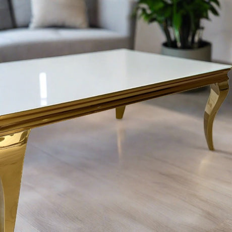 Luxury-Rectangular-White-Glass-Coffee-Table-with-Gold-frame-130cm