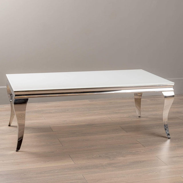 Modern-Rectangular-White-Glass-Coffee-Table-Curved-Legs-130cm