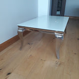 Modern-Rectangular-White-Glass-Coffee-Table-Curved-Legs-130cm