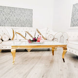 Luxury-Rectangular-White-Glass-Coffee-Table-with-Gold-frame-130cm