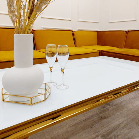 Luxury-Rectangular-White-Glass-Coffee-Table-Gold-Curved-Legs-130cm