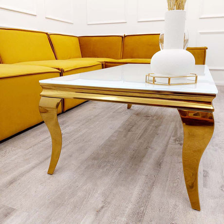 Luxury-Rectangular-White-Glass-Coffee-Table-Gold-Curved-Legs-130cm