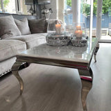 Luxury-Rectangular-White-Marble-Coffee-Table-Metal-Curved-Legs-130cm