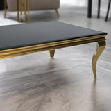 Luxury-Rectangular-black-Glass-Coffee-Table-with-Gold-frame-130cm