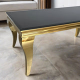 Luxury-Rectangular-black-Glass-Coffee-Table-with-Gold-frame-130cm