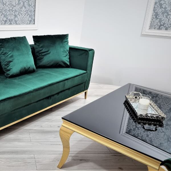 Luxury-Rectangular-black-Glass-Coffee-Table-with-Gold-frame-130cm