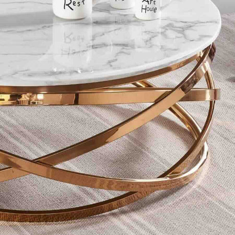 Luxury-Round-White-Marble-Coffee-Table-With-Rose-Gold-Gyro-Style-Metal-Base-75cm