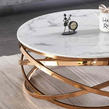 Luxury-Round-White-Marble-Coffee-Table-With-Rose-Gold-Gyro-Style-Metal-Base-75cm