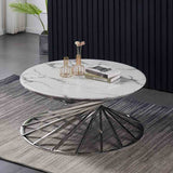 Luxury-Round-White-Marble-Coffee-Table-With-Silver-Spiral-Base-75cm