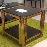 Luxury-Square-Black-Glass-Side-Table-With-Unique-Gold-Base-50cm