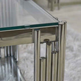 Luxury-Square-Glass-Side-Table-With-Unique-Metal-Base-50cm