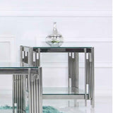 Luxury-Square-Glass-Side-Table-With-Unique-Metal-Base-50cm