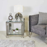 Luxury-Square-Glass-Side-Table-With-Unique-Metal-Base-50cm