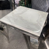 Luxury-Square-White-Marble-Lamp-Table-Metal-Curved-Legs-60cm