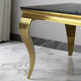 Luxury-Square-black-Glass-side-Table-Gold-Curved-Legs-60cm