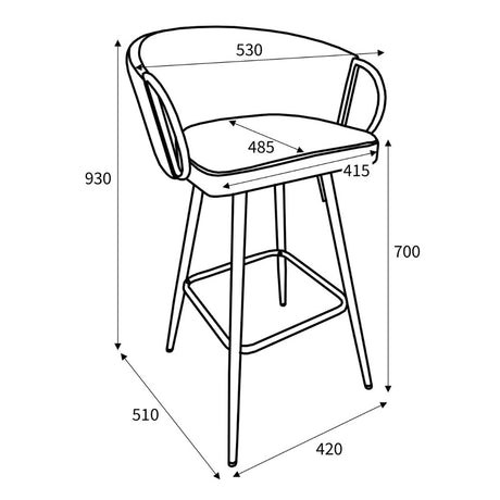 Ashton Luxury White Textured Fabric Bar Stool With Gold Base