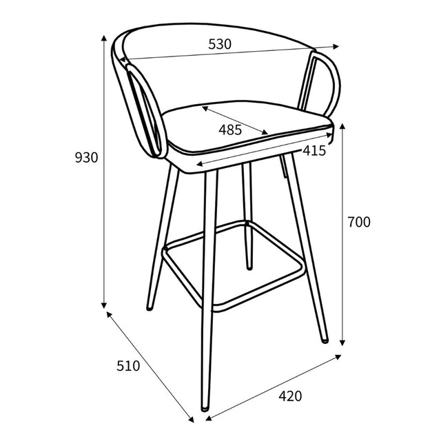 Ashton Luxury White Textured Fabric Bar Stool With Gold Base