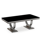 Luxury-black-glass-coffee-table-stainless-steel-base-130cm